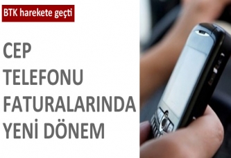 Cep telefonu faturasında yeni dönem