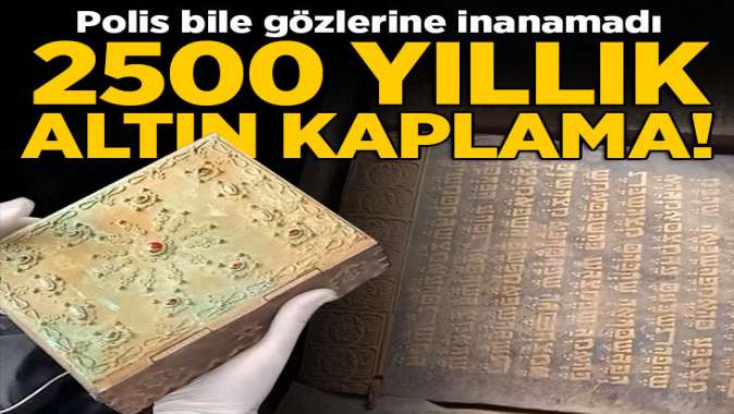 Ceylan derisine altın işlemeli 2 bin 500 yıllık Tevrat!