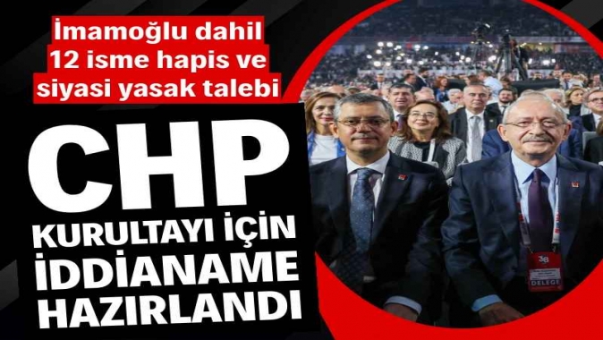 CHP kurultayı için iddianame hazırlandı: İmamoğlu dahil 12 kişiye ceza talebi