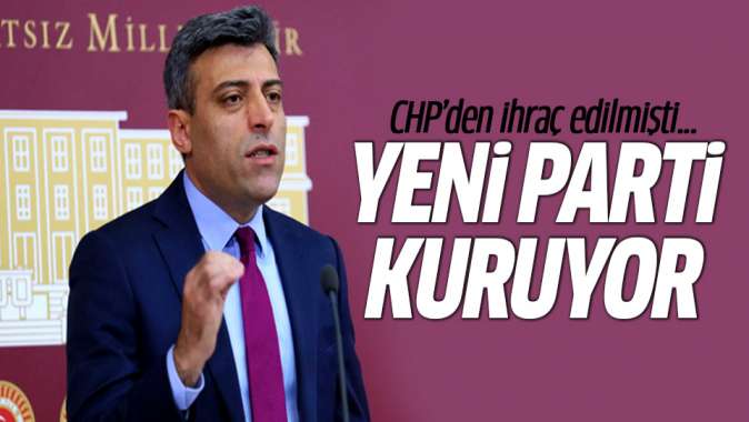 CHPden ihraç edilen Öztürk Yılmaz yeni parti kuruyor