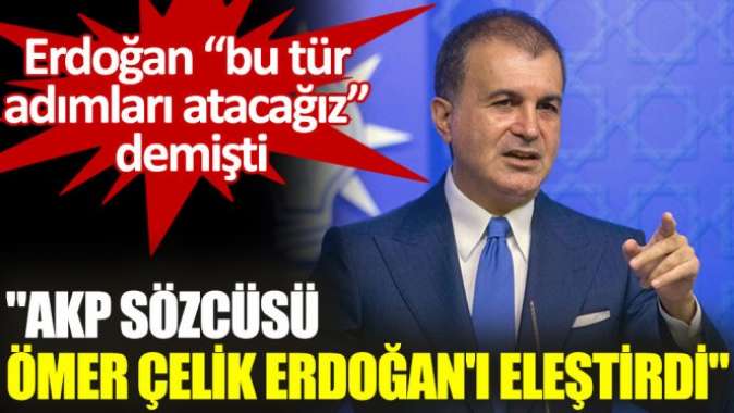 CHPli Alpay Antmen: AKP Sözcüsü Ömer Çelik, Erdoğanı eleştirdi