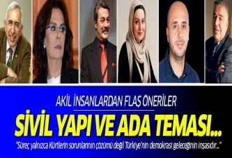 'Çözüm Sürecine Sivil Katkı' girişiminin önerileri açıklandı