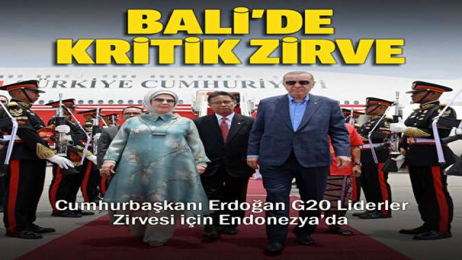 Cumhurbaşkanı Erdoğan G20 Liderler Zirvesi için Endonezyada