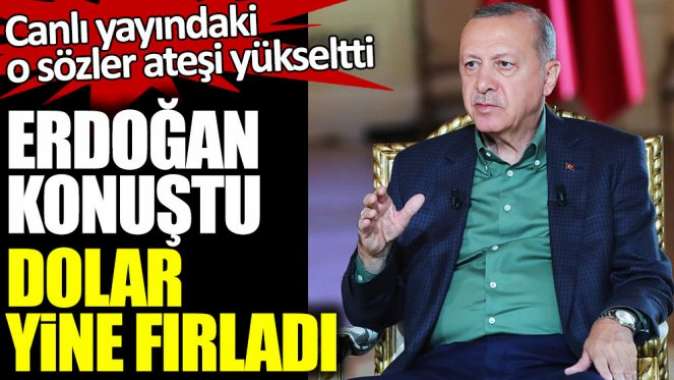 Cumhurbaşkanı Erdoğan konuştu Dolar yine fırladı!