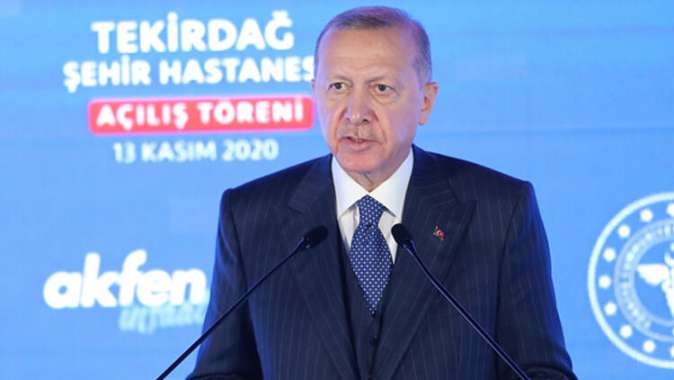 Cumhurbaşkanı Erdoğan Tekirdağ Şehir Hastanesinin açılışında konuştu