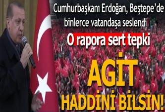 Cumhurbaşkanı Erdoğan'dan AGİT'e sert tepki: Önce haddinizi bilin