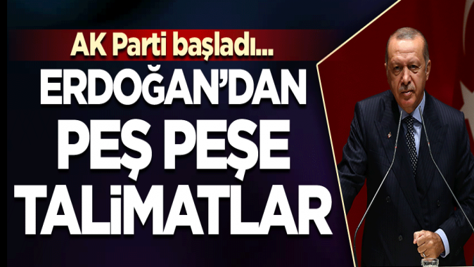 Cumhurbaşkanı Erdoğandan peşpeşe talimatlar