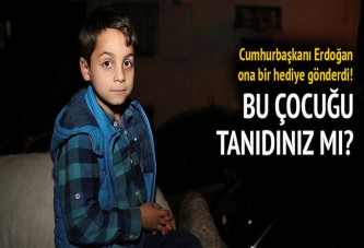 Cumhurbaşkanı Erdoğan'dan Suriyeli çocuğa hediye