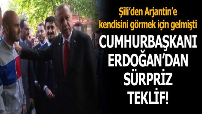 Cumhurbaşkanı Erdoğandan Türk gencine sürpriz davet!