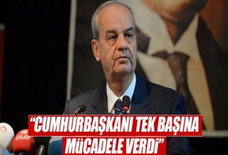 'Cumhurbaşkanı FETÖ'ye karşı tek başına mücadele verdi'