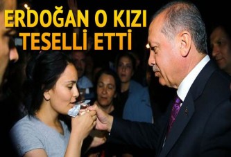 Cumhurbaşkanı Tayyip Erdoğan Aksaray'da düşen kızı teselli etti