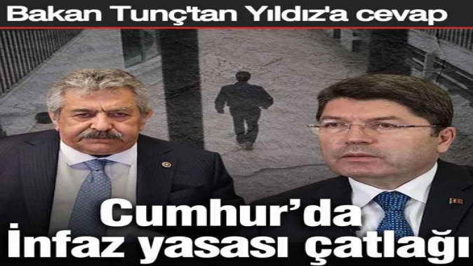 Cumhur'da İnfaz Yasası çatlağı: Bakan Tunç'tan Yıldız'a cevap