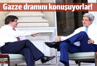 Davutoğlu Kerry'le görüştü