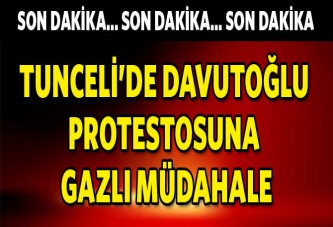 Davutoğlu protestosuna gazlı müdahale
