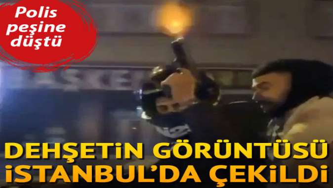 Dehşetin görüntüsü İstanbulda çekildi! Polis peşine düştü
