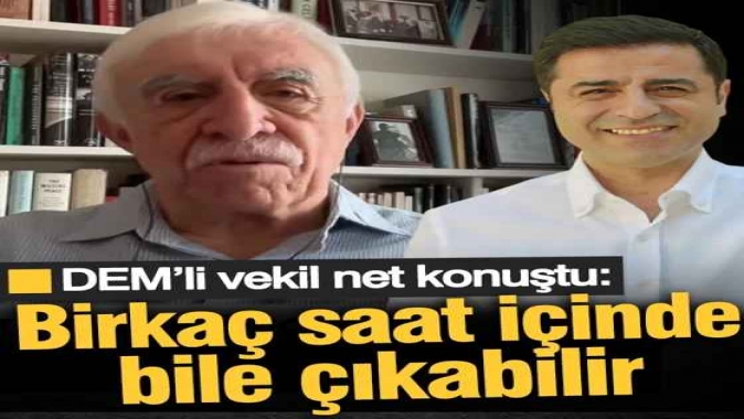 DEM’li vekil net konuştu: Selahattin Demirtaş birkaç saat içinde bile çıkabilir