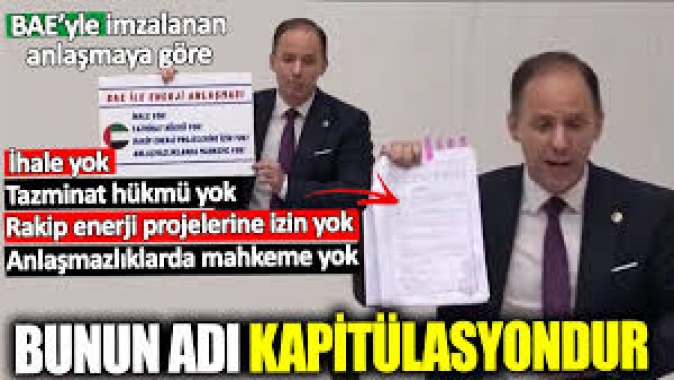 Deniz Yavuzyılmaz: AKPnin BAE ile yaptığı anlaşma kapitülasyondur