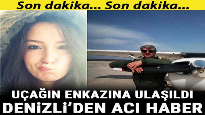 Denizlide düşen uçaktan acı haber