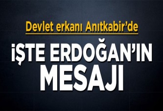 Devlet erkanı Anıtkabir'de