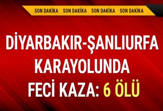 Diyarbakır-Şanlıurfa Karayolunda feci kaza: 6 ölü