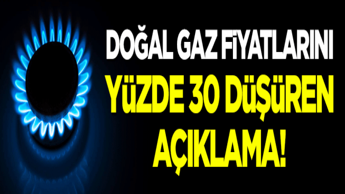 Doğal gaz fiyatlarını yüzde 30 düşüren açıklama!