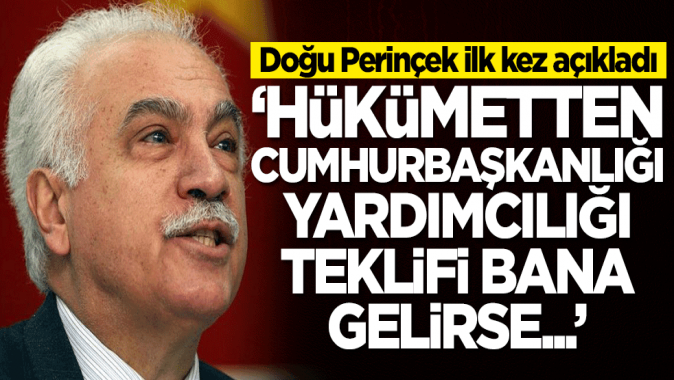 Doğu Perinçek ilk kez açıkladı: Cumhurbaşkanlığı yardımcılığı teklifi gelirse...