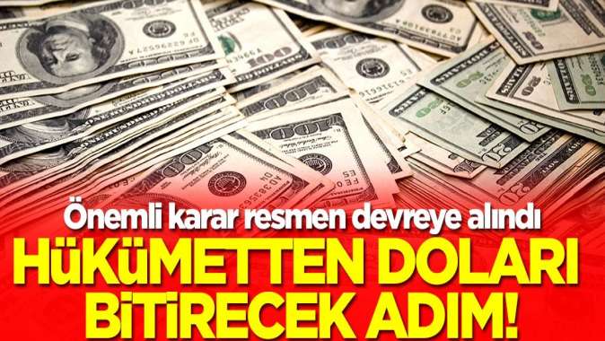 Doları bitirecek adım! Önemli karar resmen devreye alındı