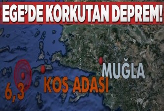 Ege'de korkutan deprem.