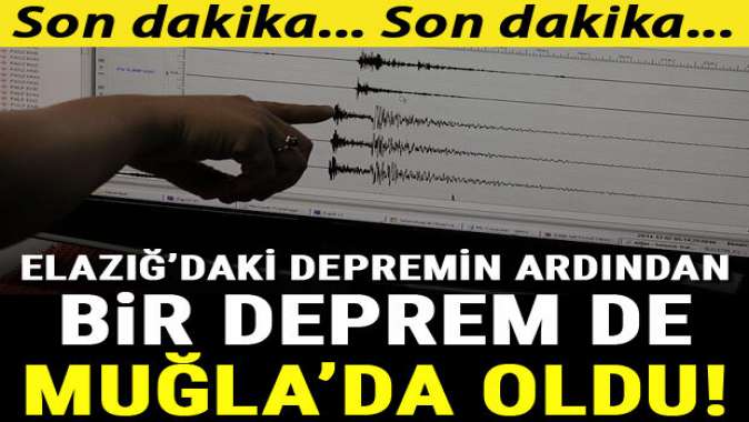 Elazığ’daki depremin ardından bir deprem de Dalamanda oldu