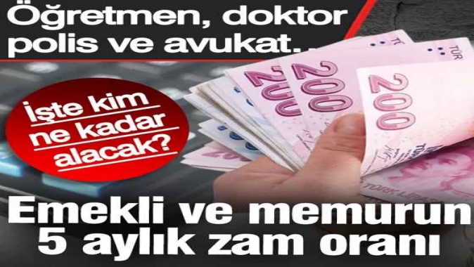 Emekli ve memurun 5 aylık zam oranı ortaya çıktı! Adım adım...