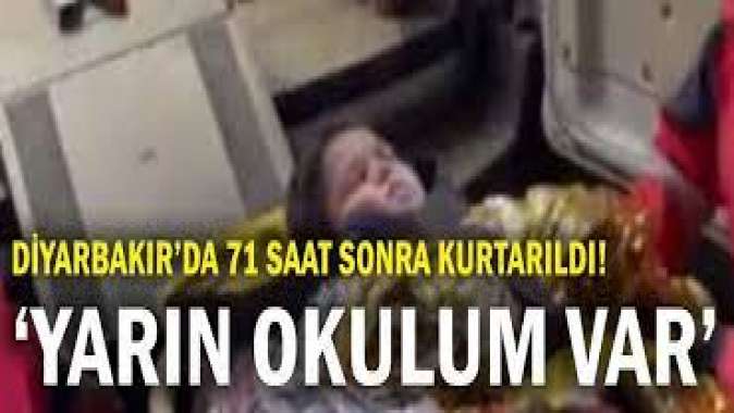 Enkaz altından 71 saat sonra çıkan Ahmet Eren: Yarın okulum var