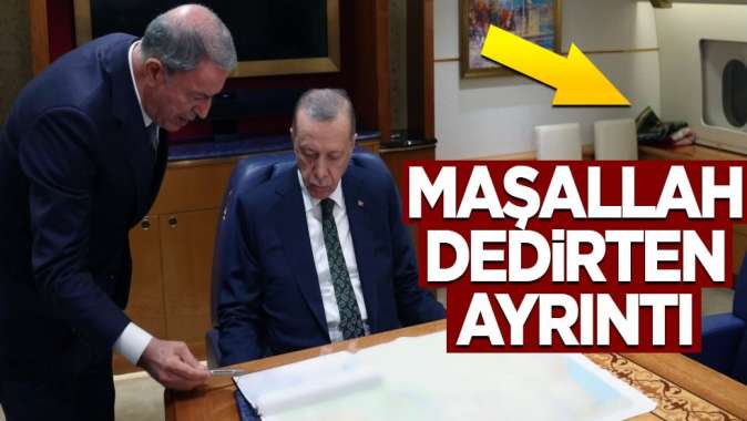 Erdoğan ile Akarın fotoğrafında maşallah dedirten detay