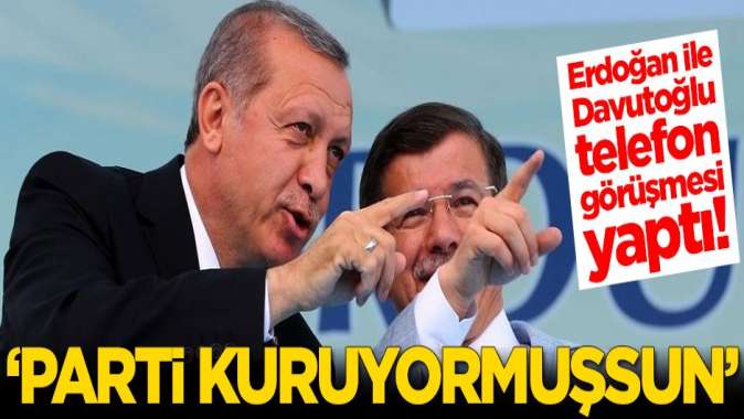 Erdoğan ile Davutoğlu telefon görüşmesi yaptı!