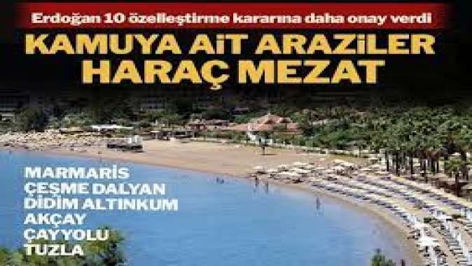 Erdoğan imzaladı: Kamuya ait cennet araziler haraç mezat