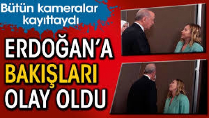 Erdoğana bakışı olay oldu. Bütün Kameralar kayıttaydı