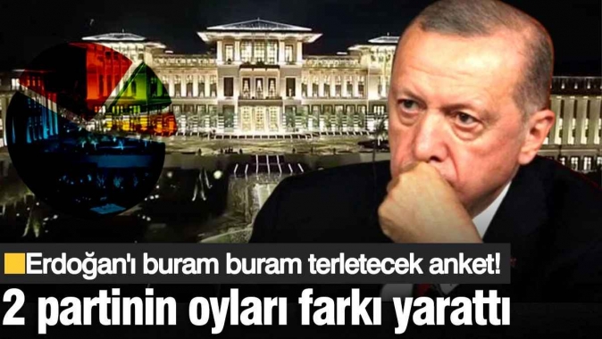 Erdoğan'ı Saray'da buram buram terletecek anket! 2 partinin oyları farkı yarattı
