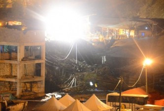 Ermenek'te istinat duvarı çöktü!
