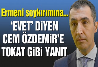 Ermeni soykırımına ‘evet’ diyen Cem Özdemir’e tokat gibi yanıt