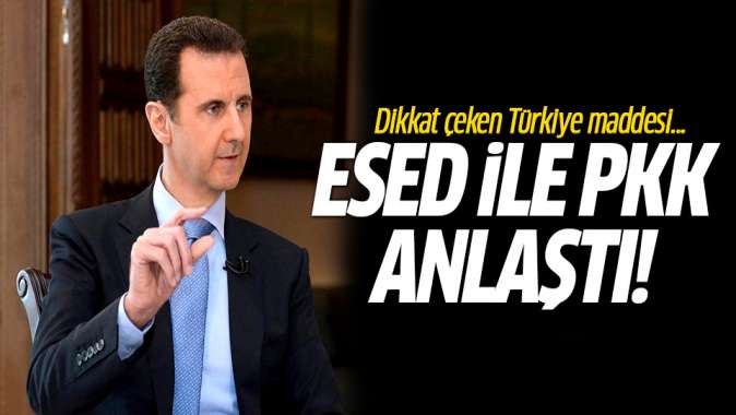 Esed ile PKK anlaştı! Dikkat çeken Türkiye maddesi