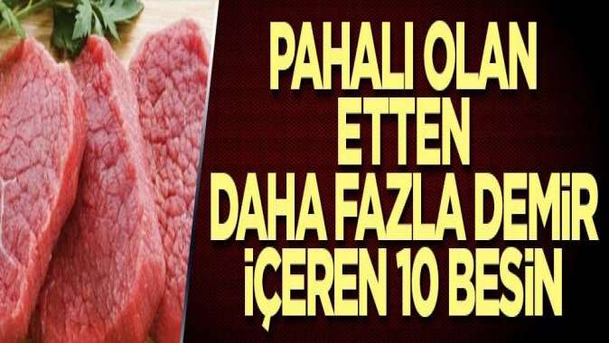 Etten daha fazla demir içeren 10 besin