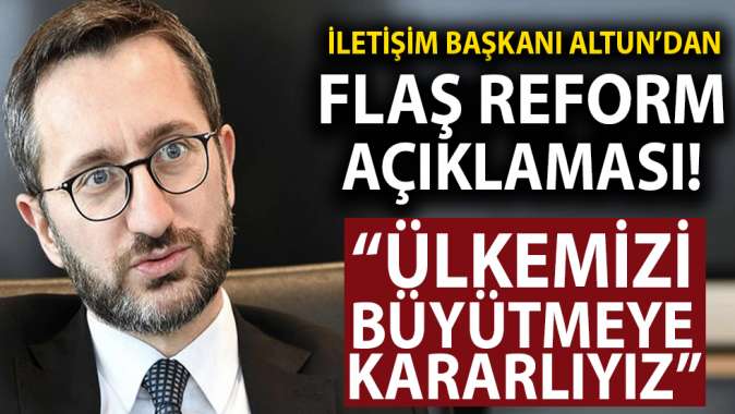 Fahrettin Altundan flaş reform açıklaması!