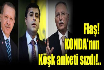 Flaş! KONDA'nın Köşk anketi sızdı!..