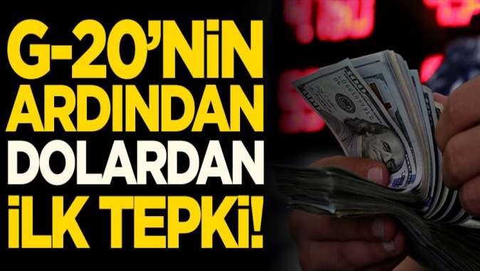 G-20nin ardından dolardan ilk tepki