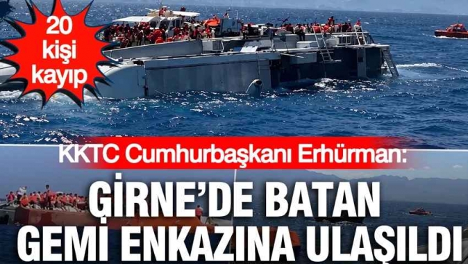 Girnede batan gemi enkazına ulaşıldı