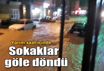 Gökçeada'yı sel aldı