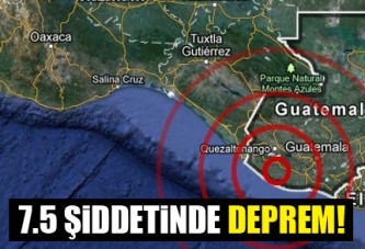 Guatemala'da 7.5 şiddetinde deprem!