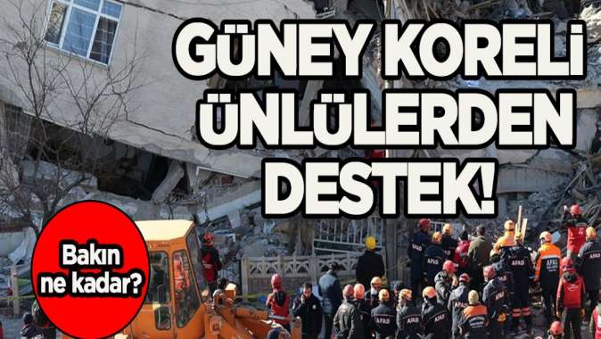 Güney Koreli ünlüler depremzedelere 25 milyon TL bağışladı!