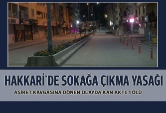 Hakkari'de sokağa çıkma yasağı!