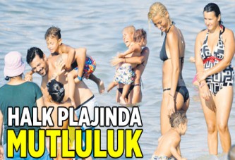 Halk plajında mutluluk
