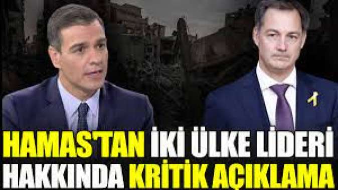 Hamastan iki ülke lideri hakkında kritik açıklama